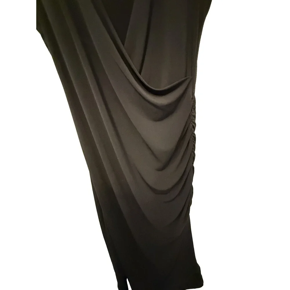 MICHAEL Michael Kors Dress‎ Womens SM Black Ruched Zipper Date Night Academia